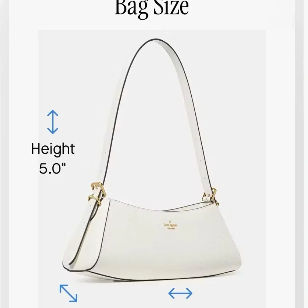 kate spade ♠️ Frankie Meringue Textured Patent Leather Shoulder Bag